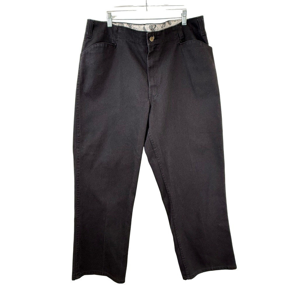 Ben Davis Original Ben's Work Pants Men 42 Black Straight Leg Twill Streetwear